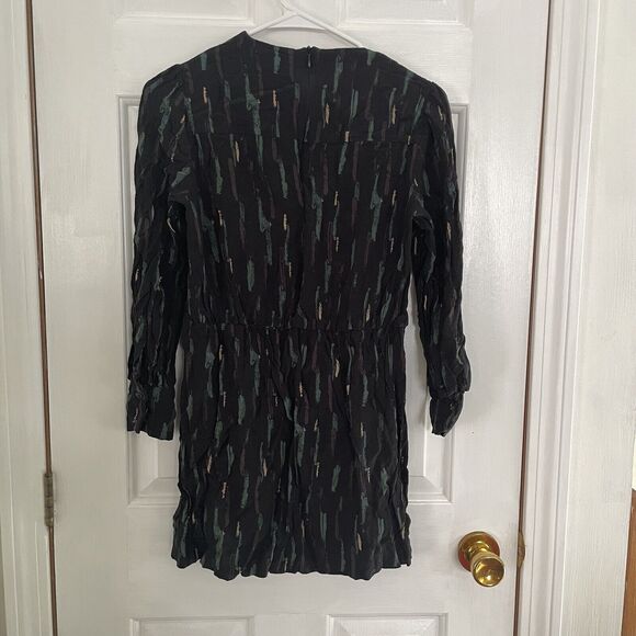 Zara The Gabriela Dress Abstract Printed Long Sleeve Short Mini Dress, Small - Picture 9 of 10